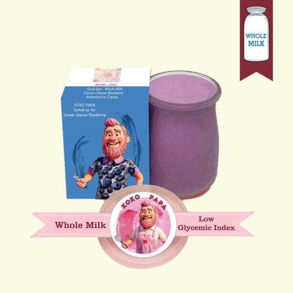 Blueberry Cream Cheese whole Milk Guilt Free Ice Cream